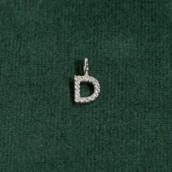 DIAMOND LETTER PENDANT - 0.1ct - WG