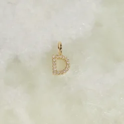 DIAMOND LETTER PENDANT - 0.1ct - YG