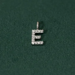 DIAMOND LETTER PENDANT - 0.1ct - WG