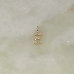 DIAMOND LETTER PENDANT - 0.1ct - YG