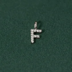 DIAMOND LETTER PENDANT - 0.1ct - WG