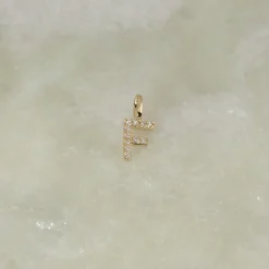DIAMOND LETTER PENDANT - 0.1ct - YG