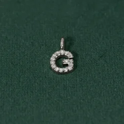 DIAMOND LETTER PENDANT - 0.1ct - WG