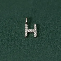 DIAMOND LETTER PENDANT - 0.1ct - WG
