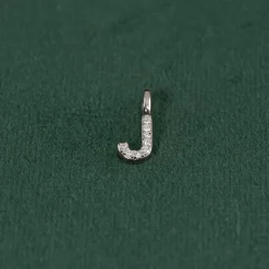 DIAMOND LETTER PENDANT - 0.1ct - WG