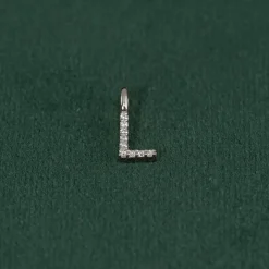 DIAMOND LETTER PENDANT - 0.1ct - WG