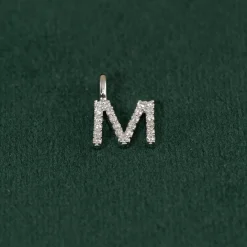 DIAMOND LETTER PENDANT - 0.1ct - WG