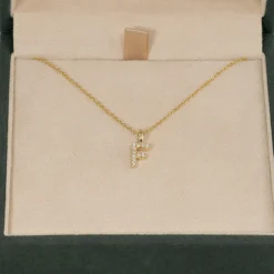 DIAMOND LETTER PENDANT - 0.1ct - YG