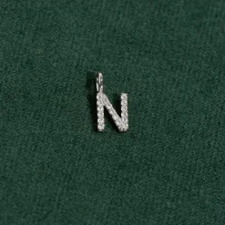 DIAMOND LETTER PENDANT - 0.1ct - WG