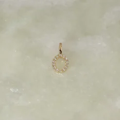 DIAMOND LETTER PENDANT - 0.1ct - YG