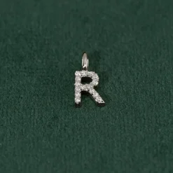 DIAMOND LETTER PENDANT - 0.1ct - WG