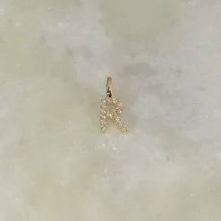 DIAMOND LETTER PENDANT - 0.1ct - YG