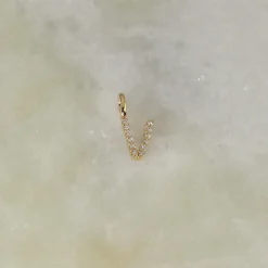 DIAMOND LETTER PENDANT - 0.1ct - YG