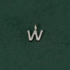 DIAMOND LETTER PENDANT - 0.1ct - WG