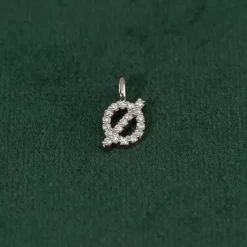 DIAMOND LETTER PENDANT - 0.1ct - WG
