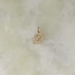 DIAMOND LETTER PENDANT - 0.1ct - YG