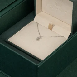 DIAMOND LETTER PENDANT - 0.1ct - WG
