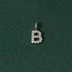 DIAMOND LETTER PENDANT - 0.1ct - WG