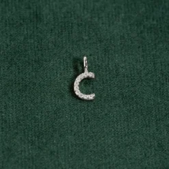 DIAMOND LETTER PENDANT - 0.1ct - WG