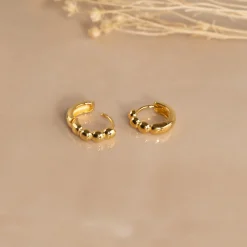 DICTE SMALL GOLDEN CREOL EARRING