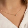 DIONA CRYSTAL SOLID GOLD NECKLACE
