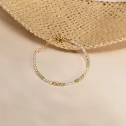 DORA MORGANITE PEARL GOLDEN BRACELET