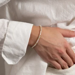 DORA MORGANITE PEARL GOLDEN BRACELET