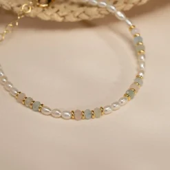 DORA MORGANITE PEARL GOLDEN BRACELET