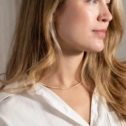 DORA MORGANITE PEARL GOLDEN NECKLACE