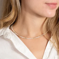 DORA MORGANITE PEARL GOLDEN NECKLACE