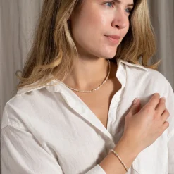 DORA MORGANITE PEARL GOLDEN NECKLACE