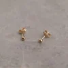 DOT SOLID GOLD STUD EARRING - 3mm - Sisi Copenhagen