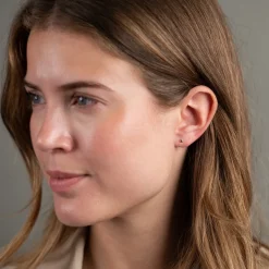 DOT SOLID GOLD STUD EARRING - 3mm - Sisi Copenhagen