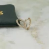 DOUBLE SET DIAMOND CREOL EARRING - 0.8ct - YG