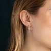 DOUBLE SET DIAMOND CREOL EARRING - 1.25ct - WG