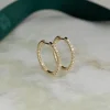 DOUBLE SET DIAMOND CREOL EARRING - 1.25ct - YG