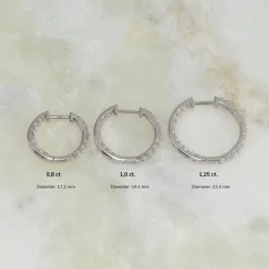 DOUBLE SET DIAMOND CREOL EARRING - 0.8ct - WG
