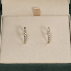DOUBLE SET DIAMOND CREOL EARRING - 0.8ct - YG