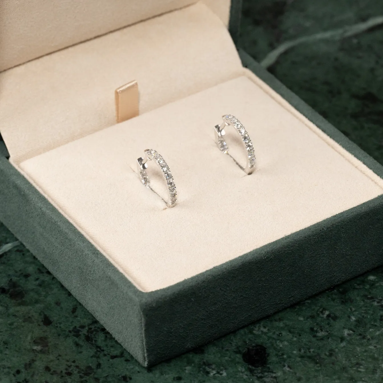 DOUBLE SET DIAMOND CREOL EARRING - 0.8ct - WG