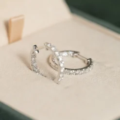 DOUBLE SET DIAMOND CREOL EARRING - 0.8ct - WG