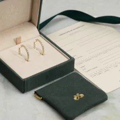 DOUBLE SET DIAMOND CREOL EARRING - 1.25ct - YG
