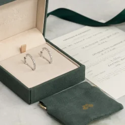 DOUBLE SET DIAMOND CREOL EARRING - 1.25ct - WG