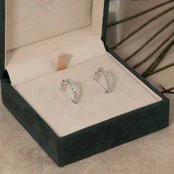 DOUBLE SET DIAMOND CREOL EARRING - 1.0ct - WG