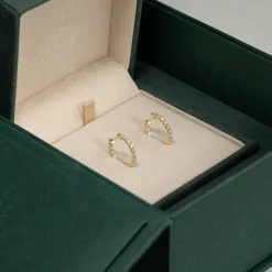 DOUBLE SET DIAMOND CREOL EARRING - 0.8ct - YG
