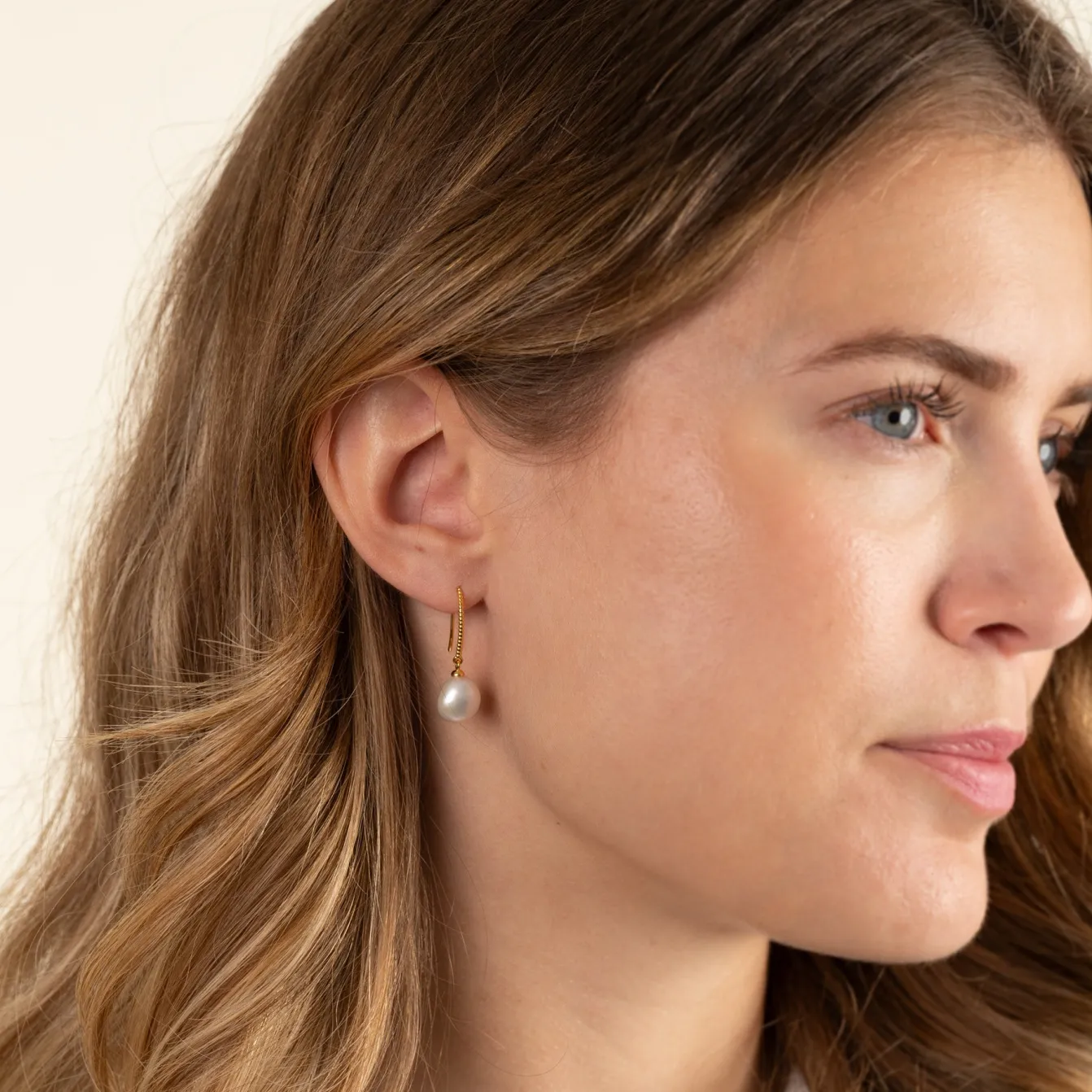 Ebba Perle Guld Øreringe - Sisi Copenhagen