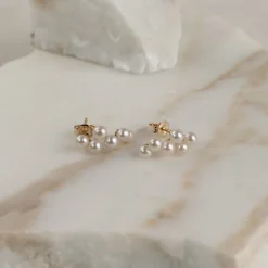 EDEN PEARL SOLID GOLD EARRING