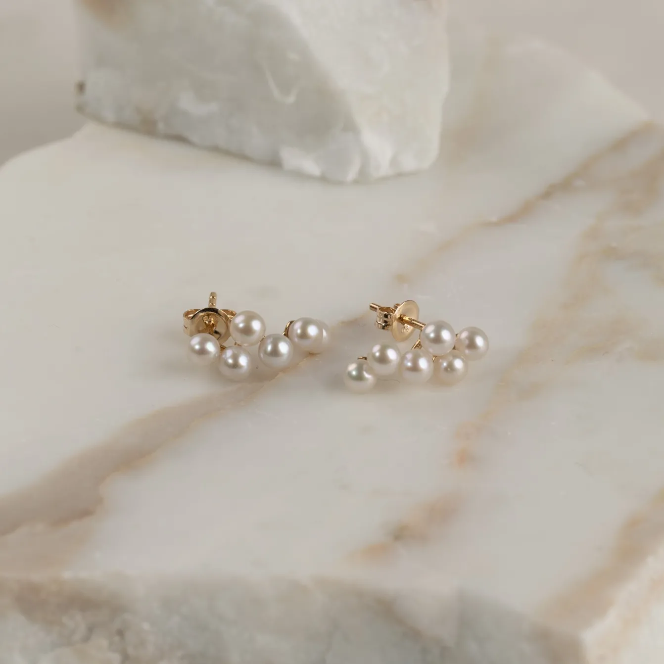 EDEN PEARL SOLID GOLD EARRING