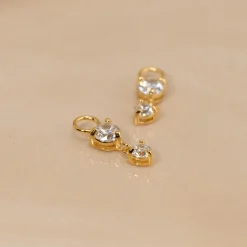 ELENOR CRYSTAL GOLDEN EARRING CHARM