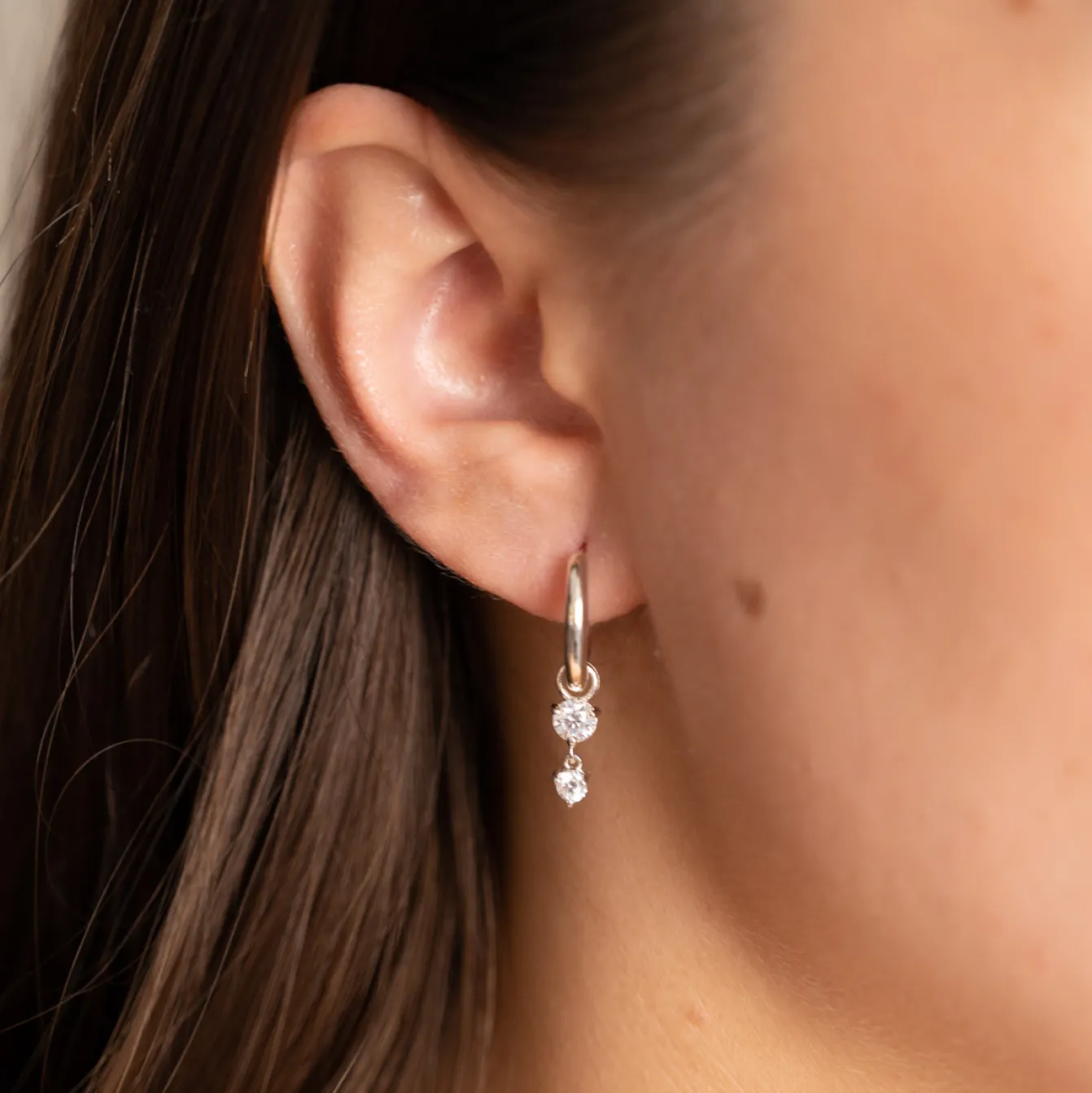 ELENOR CRYSTAL SILVER EARRING CHARM - Sisi Copenhagen