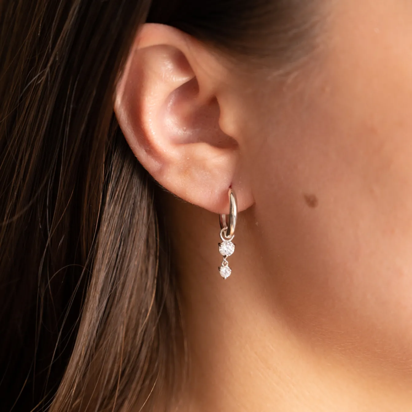 ELENOR CRYSTAL SILVER EARRING CHARM - Sisi Copenhagen